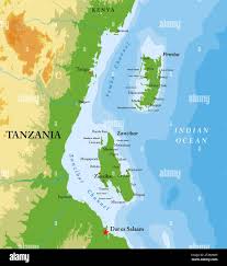 Zanzibar turquoise waters and white sand beach